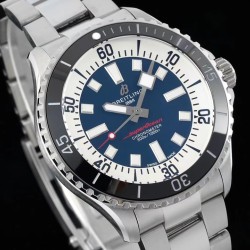 Superocean 44mm Black Bezel SS/SS Blue Dial TF A2824