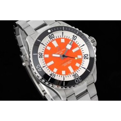 Superocean 44mm Black Bezel SS/SS Orange Dial TF A2824