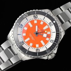 Superocean 44mm Black Bezel SS/SS Orange Dial TF A2824