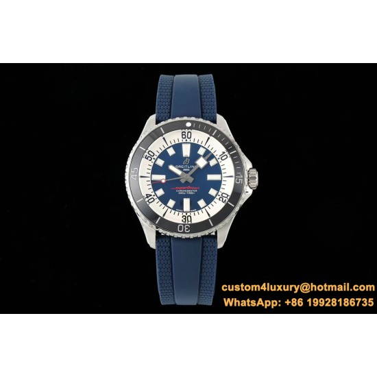 Superocean 42mm Black Bezel SS/RU Blue Dial TF A2824