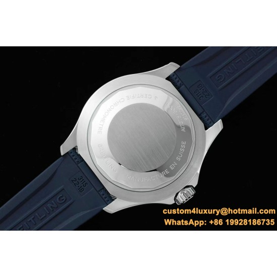 Superocean 42mm Black Bezel SS/RU Blue Dial TF A2824