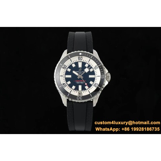 Superocean 42mm Black Bezel SS/RU Blue Dial TF A2824