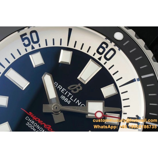 Superocean 42mm Black Bezel SS/RU Blue Dial TF A2824