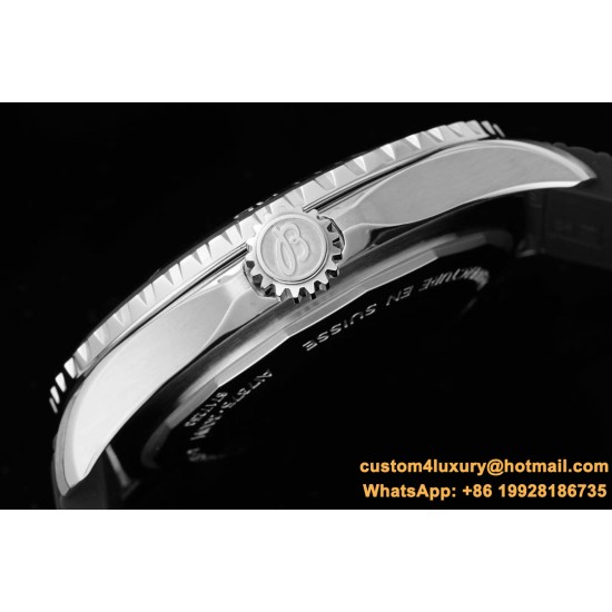 Superocean 42mm Black Bezel SS/RU Ice Blue Dial TF A2824