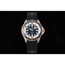 Superocean 42mm SS/RU Black/RG Bezel  Blue Dial TF A2824