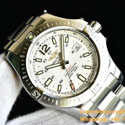 Breitling - Colt 44mm Chronograph Automatic SS/SS White/Stk GF A7750