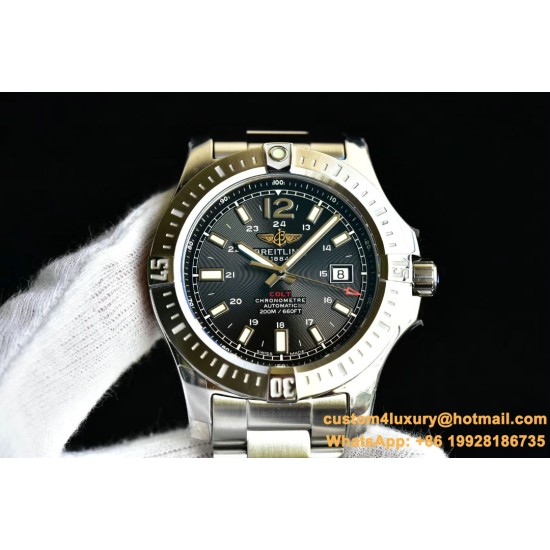 Breitling - Colt 44mm Chronograph Automatic SS/SS Black/Stk GF A7750