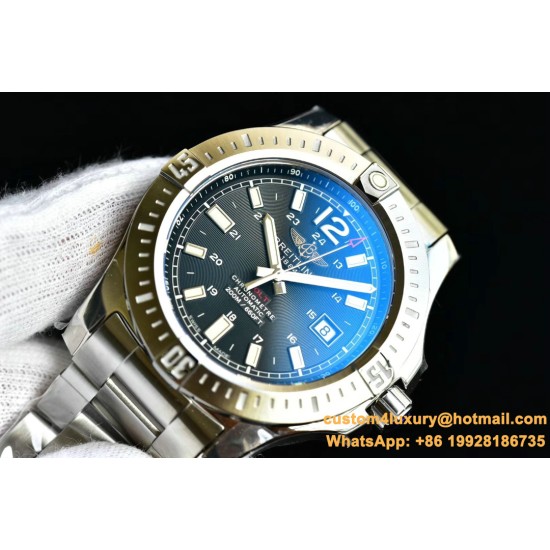 Breitling - Colt 44mm Chronograph Automatic SS/SS Black/Stk GF A7750