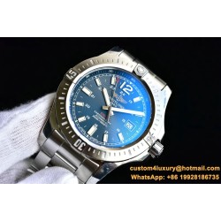 Breitling - Colt 44mm Chronograph Automatic SS/SS Blue/Stk GF A7750