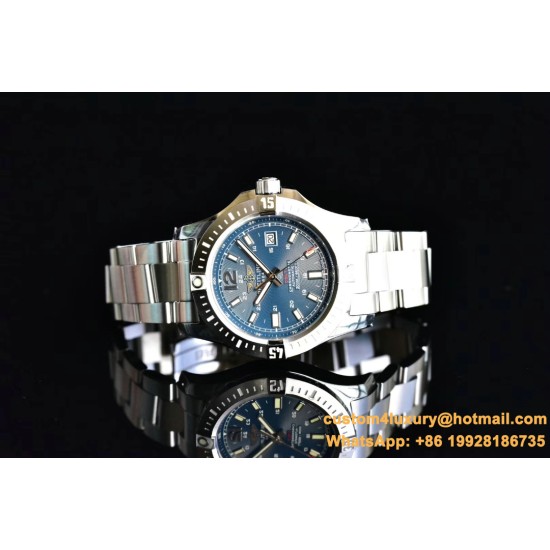 Breitling - Colt 44mm Chronograph Automatic SS/SS Blue/Stk GF A7750