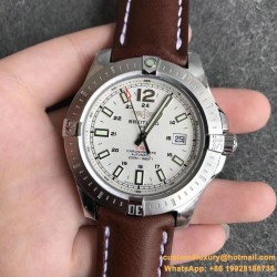 Breitling - Colt 44mm Chronograph Automatic SS/LE White/Stk GF A7750