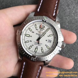 Breitling - Colt 44mm Chronograph Automatic SS/LE White/Stk GF A7750