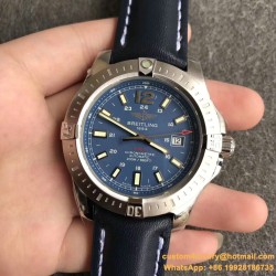 Breitling - Colt 44mm Chronograph Automatic SS/SS Blue/Stk GF A7750