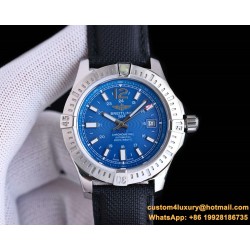 Breitling - Colt 41mm Chronograph Automatic SS/LE Blue/Stk TRF A7750