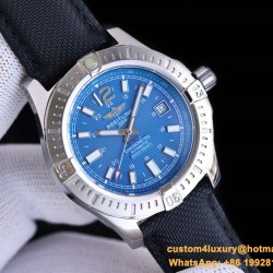Breitling - Colt 41mm Chronograph Automatic SS/LE Blue/Stk TRF A7750