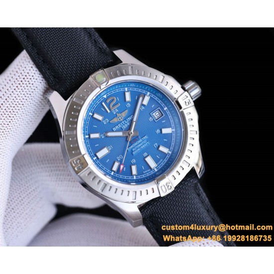 Breitling - Colt 41mm Chronograph Automatic SS/LE Blue/Stk TRF A7750