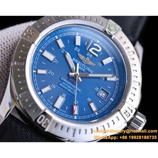 Breitling - Colt 41mm Chronograph Automatic SS/LE Blue/Stk TRF A7750