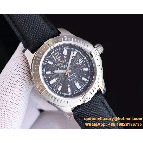 Breitling - Colt 41mm Chronograph Automatic SS/LE Black/Stk TRF A7750