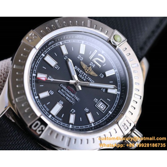 Breitling - Colt 41mm Chronograph Automatic SS/LE Black/Stk TRF A7750
