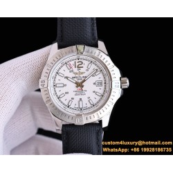 Breitling - Colt 41mm Chronograph Automatic SS/LE White/Stk TRF A7750