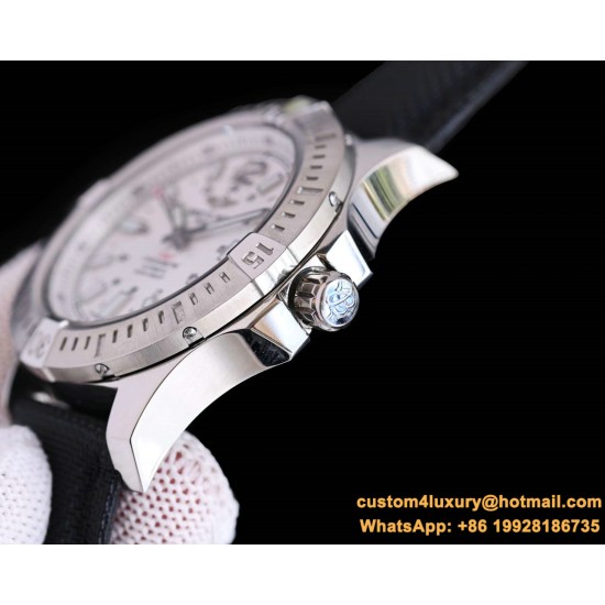 Breitling - Colt 41mm Chronograph Automatic SS/LE White/Stk TRF A7750