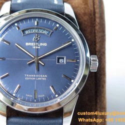 Breitling - Transocean Day Date SS/LE Blue V7F Asia 2824