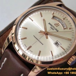 Breitling - Transocean Day Date RG/LE White V7F Asia 2824