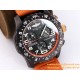 Professional Chronograph PVD Black Dial On Orange Strap Swiss Quartz