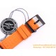 Professional Chronograph PVD Black Dial On Orange Strap Swiss Quartz
