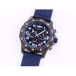 Professional Chronograph PVD Black Dial On Blue Strap Swiss Quartz