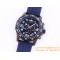 Professional Chronograph PVD Black Dial On Blue Strap Swiss Quartz