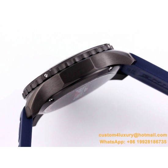 Professional Chronograph PVD Black Dial On Blue Strap Swiss Quartz