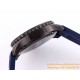 Professional Chronograph PVD Black Dial On Blue Strap Swiss Quartz
