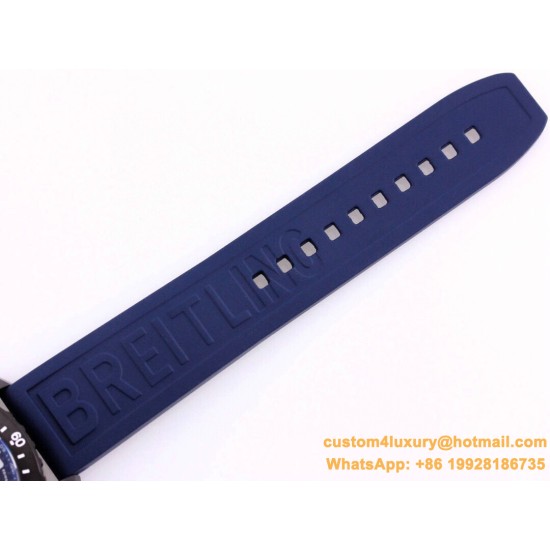 Professional Chronograph PVD Black Dial On Blue Strap Swiss Quartz
