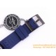 Professional Chronograph PVD Black Dial On Blue Strap Swiss Quartz