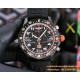 Professional Chronograph PVD Black Dial On Red Strap Swiss Quartz