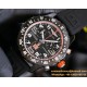Professional Chronograph PVD Black Dial On Red Strap Swiss Quartz