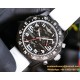Professional Chronograph PVD Black Dial On White Strap Swiss Quartz