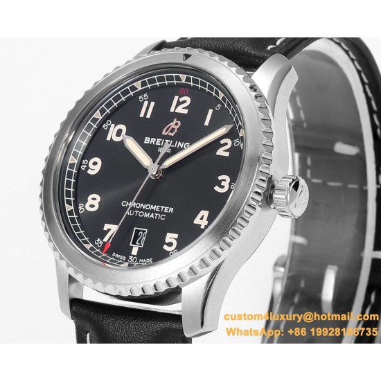 Aviator 8 41mm SS/LE Black Dial TF A2824