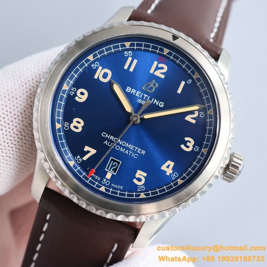 Aviator 8 41mm SS/LE Blue Dial TF A2824