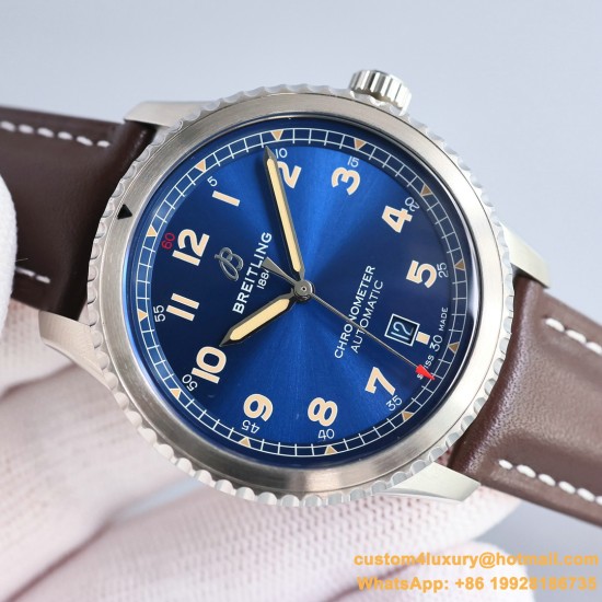 Aviator 8 41mm SS/LE Blue Dial TF A2824