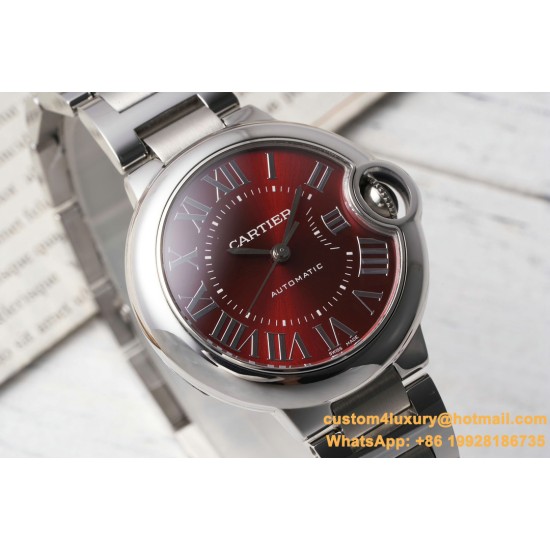 Ballon Bleu De Cartier 33mm SS/SS Red Dial AF NH05