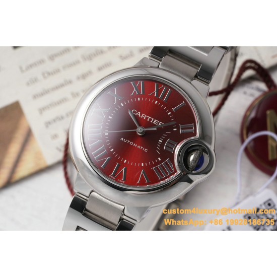 Ballon Bleu De Cartier 33mm SS/SS Red Dial AF NH05