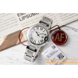 Ballon Bleu De Cartier 33mm SS/SS White Dial AF NH05