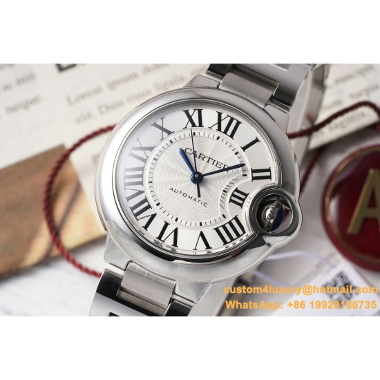 Ballon Bleu De Cartier 33mm SS/SS White Dial AF NH05