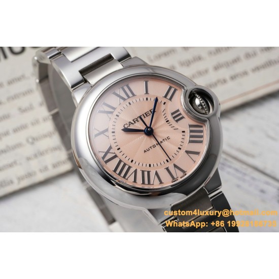 Ballon Bleu De Cartier 33mm SS/SS Pink Dial AF NH05