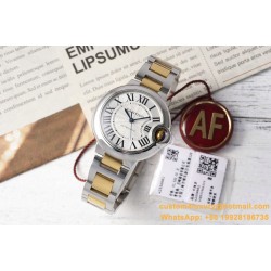 Ballon Bleu De Cartier 33mm YG/SS White/Rmn AF NH05