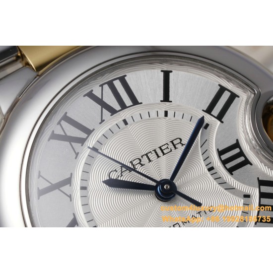 Ballon Bleu De Cartier 33mm YG/SS White/Rmn AF NH05