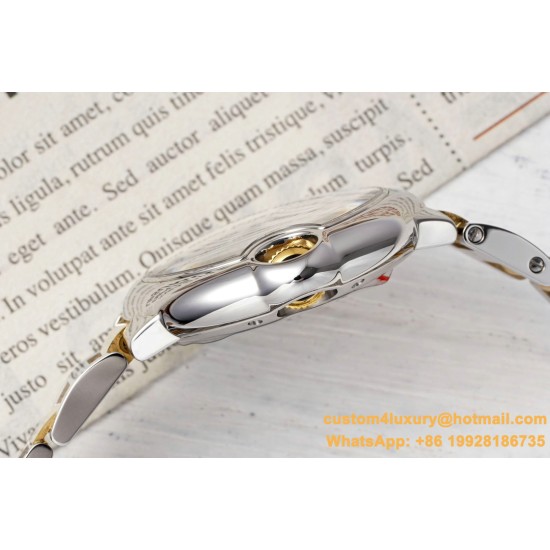Ballon Bleu De Cartier 33mm YG/SS White/Rmn AF NH05