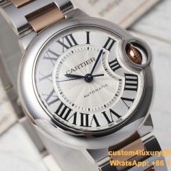 Ballon Bleu De Cartier 33mm RG/SS White Dial AF NH05